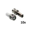 Kit c/ 10 Conector BNC Macho p/ Coaxial Twist-On BNC-TWIST RG59 Rosca fácil