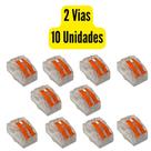 Kit C/ 10 Conector De Derivação Borne Compacto Emenda 3 Fios