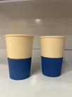 KIT C/ 10 COPOS ECOLOGICOS EM FIBRA DE BAMBU E PP S/TAMPA C PEGADOR AZUL 400ml