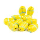 Kit c/ 10 Firmas de Búzios 22 mm Amarelo Azul Murano Guias