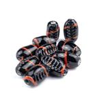 Kit c/ 10 Firmas de Búzios 22 mm Preto Vermelho Murano Guias