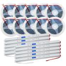 Kit C/ 10 Fita Led C/ Fonte 2835 5M 120 12v Ip20 10w 4000K