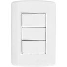 Kit C/ 10 Interruptor Simples 2 Teclas Pluzie Placa 7202