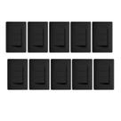 Kit C/ 10 Interruptores Triplo Simples 4x2 Preto - Fame
