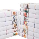 Kit C/10 Pano de Prato Copa Atoalhado Felpudo - Branco