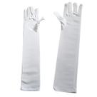 kit c/10 pares Luva branca 40cm cosplay longa fantasia festa