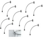 Kit c/ 10 pçs Ligação Flexível de 1/2" x 30cm Aço Trançado inox