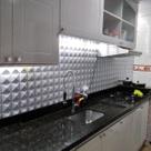 Kit C/ 10 Placas Revestimento Parede 50x50 Alto Relevo Painel 3d (Viena branco) Kit C/ 10 Placas Revestimento Parede 50x50 Alto Relevo Painel 3d (Viena branco)