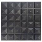 Kit C/ 10 Placas Revestimento Parede Alto Relevo Painel 3d cobre 2,5m² (VIENA PRETO)