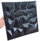 Kit C/ 10 Placas Revestimento Parede Alto Relevo Painel 3D (montanha preto) 3 m2