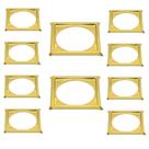 Kit C/10 Porta Grelha Ralo Click 15x15 Suporte Inox Dourado