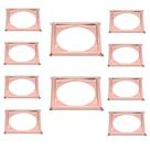 Kit C/10 Porta Grelha Ralo Click 15x15 Suporte Inox Rose
