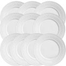 KIT C/10 Pratos Raso Roma 26cm Branco - Porto Brasil