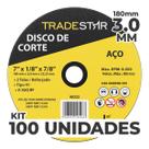 Kit c/ 100 Disco de Corte Metal 7" 180x3,0 mm Furo 22/23 mm Kit c/ 100 Disco de Corte Metal 7" 180x3,0 mm Furo 22/23 mm