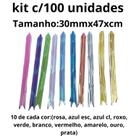 Kit C/100 Laço Pronto Fácil Organza Sortido 30mmx47 Kit C/100 Laço Pronto Fácil Organza Sortido 30mmx47