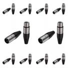 Kit c/100 pares de plug conector xlr canon, macho+femea