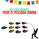 kit c/100 Peixe Festa Junina Jogo São João Brinquedo barraca