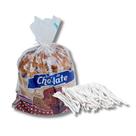 Kit c/ 100 un. de saco plastico p/ panetone de chocolate 100g (13x22,5cm.) 100 un. fecho