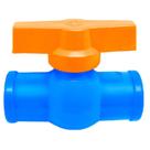 Kit c/ 10PC Registro Esfera Solda 20 Pvc Azul - Reboucas
