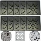 Kit c 10un Molde Flor Combosé Parede Elemento Vazado 39x39x7 Forma Plastica Bloco Aberto Concreto