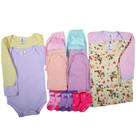 Kit C/11 Peças Inverno Camiseta + Mijão + Body Roupas Bebê
