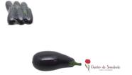 Kit C/12 Berinjela De Plastico Artificial Realista