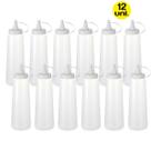 Kit C/12 Bisnaga Grande 400ml Tampa Branca Plasvale