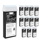 Kit c/12 Ceras Depilatória Negra Refil Roll On Depilflax 100g