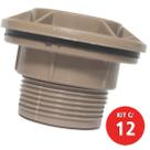 Kit C/ 12 Flange Roscada 20x1/2 Multilit