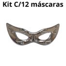 Kit C/12 Máscaras Gigante Carnaval Prata 73CM Carnaval Kit C/12 Máscaras Gigante Carnaval Prata 73CM Carnaval