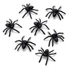 Kit C/12 Mini Aranha Plástica Decoração Festa de Halloween