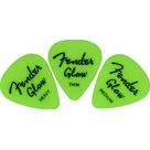 Kit c/ 12 palhetas Fender Brilha no escuro Glow in the dark