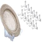 Kit c/12 Suportes 9cm p/Quadros Discos Pratos decoração sala