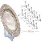 Kit c/12 Suportes 9cm p/Quadros Discos Pratos decoração sala