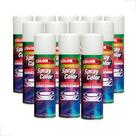 Kit C/12 Tinta Spray Automotivo Colorgin Branco Fosco - 300ml