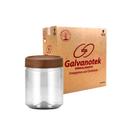 Kit c/12 un. pote multiuso 650ml amadeirado (g-1113 galvanotek) embalagem reutilizável