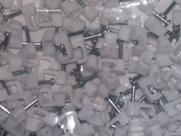 Kit C/120 Unidades Fixadores De Fios Retangulares 4mm Branco - Decorlux