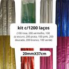 Kit C/1200 Laço Fácil C/Filete Sortido Presente 20mmx37cm