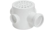 Kit c/ 12PC Caixa Sifonada 3entradas N64 Redonda Brc 100x100x50- Amanco