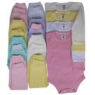 Kit C/18pçs Roupa Bebê 100%algodão Body+mijão 100% algodão