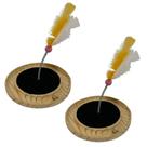 Kit C/2 Arranhadores Redondos Para Gatos Afiar unhas Madeira Pinus