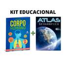 Kit c/2 atlas corpo humano e geográfico - culturama Kit c/2 atlas corpo humano e geográfico - culturama