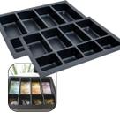 Kit c 2 Bandeja Porta Nota Cédula Moeda Niqueleira Plastico p Caixa Bar Cofre