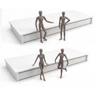 Kit C/2 Base Manequim Loja Expositor Vitrine Roupa Suporte Tablado Pedestal 90cm Branco ALBERGONI Kit C/2 Base Manequim Loja Expositor Vitrine Roupa Suporte Tablado Pedestal 90cm Branco ALBERGONI