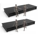 Kit C/2 Base Manequim Loja Expositor Vitrine Roupa Suporte Tablado Pedestal 90cm Preto ALBERGONI Kit C/2 Base Manequim Loja Expositor Vitrine Roupa Suporte Tablado Pedestal 90cm Preto ALBERGONI