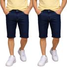 Kit C/2 Bermudas Short Jeans Masculina Tradicional Com Lycra Tecido Premium