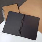 Kit C/2 Cadernos Espiral Pequeno 1/4 C/ 80 Folhas Pretas Kit C/2 Cadernos Espiral Pequeno 1/4 C/ 80 Folhas Pretas