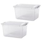 Kit c/2 Caixa 50L Multiuso Organizadora Plástico Brinquedos