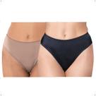 Kit C/2 Calcinha Calça Cavada Gália DeMillus 056195 Cor:Bege/PretoTamanho:EG