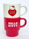 Kit c/ 2 Canecas empilháveis Hello Kitty Licenciada Cor:branca